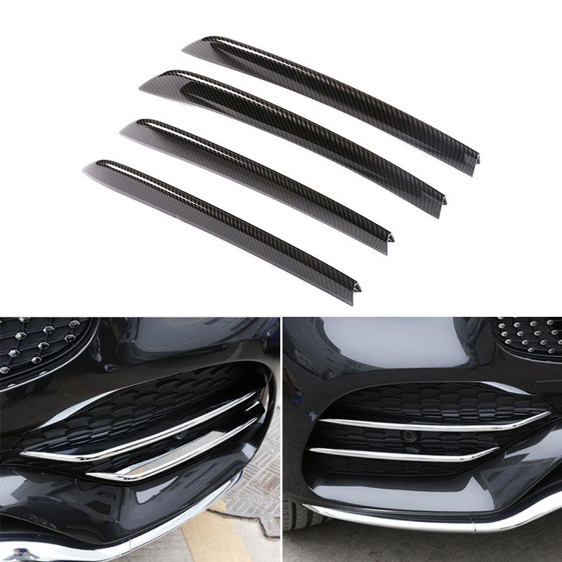 Car Styling Front Fog Light Strips Air Intake Grille Cover Trim ABS For Mercedes Benz GLC Class X253