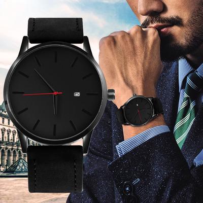 Herrenuhr Quarz Armbanduhren Luxus Herren Datum Edelstahl Leder Analog Quarz Militäruhren