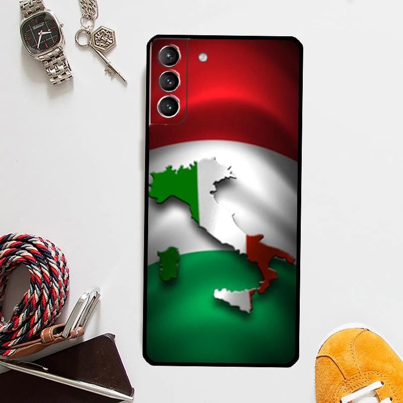 Italy Flag Phone Case For Samsung Galaxy S24 Ultra S22 Plus S20 S21 S23 FE Note 20 10 S8 S9 S10 Cover