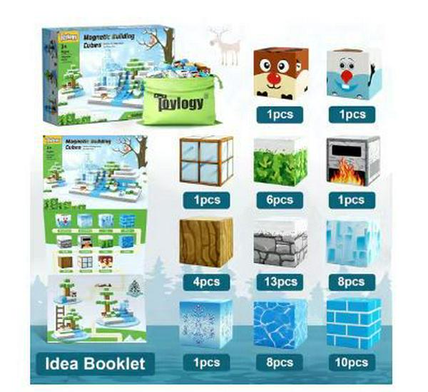 Мой набор магнитных кубиков для сенсорного развития малышей