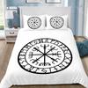 Viking Nordic Viking Mystical Symbol Duvet Cover Pillowcase Bedding Set Adult Boy Girl Bedroom Decoration Children Single D