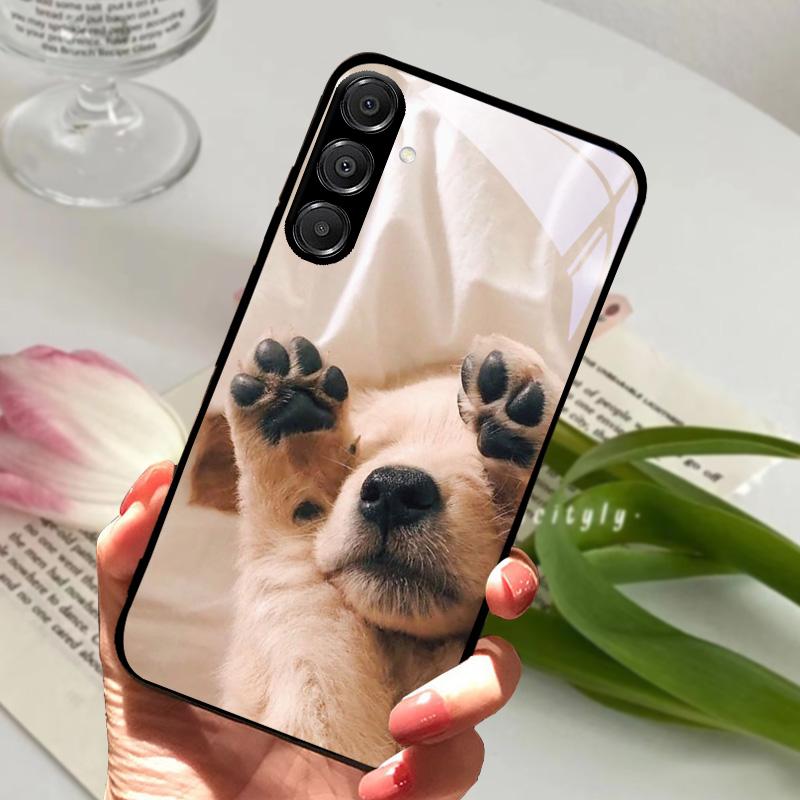 For Samsung A26 5G Case Hard PC Tempered Glass Phone Cover For Samsung Galaxy A36 A56 5G Fashion Animal Glass Protector Cases