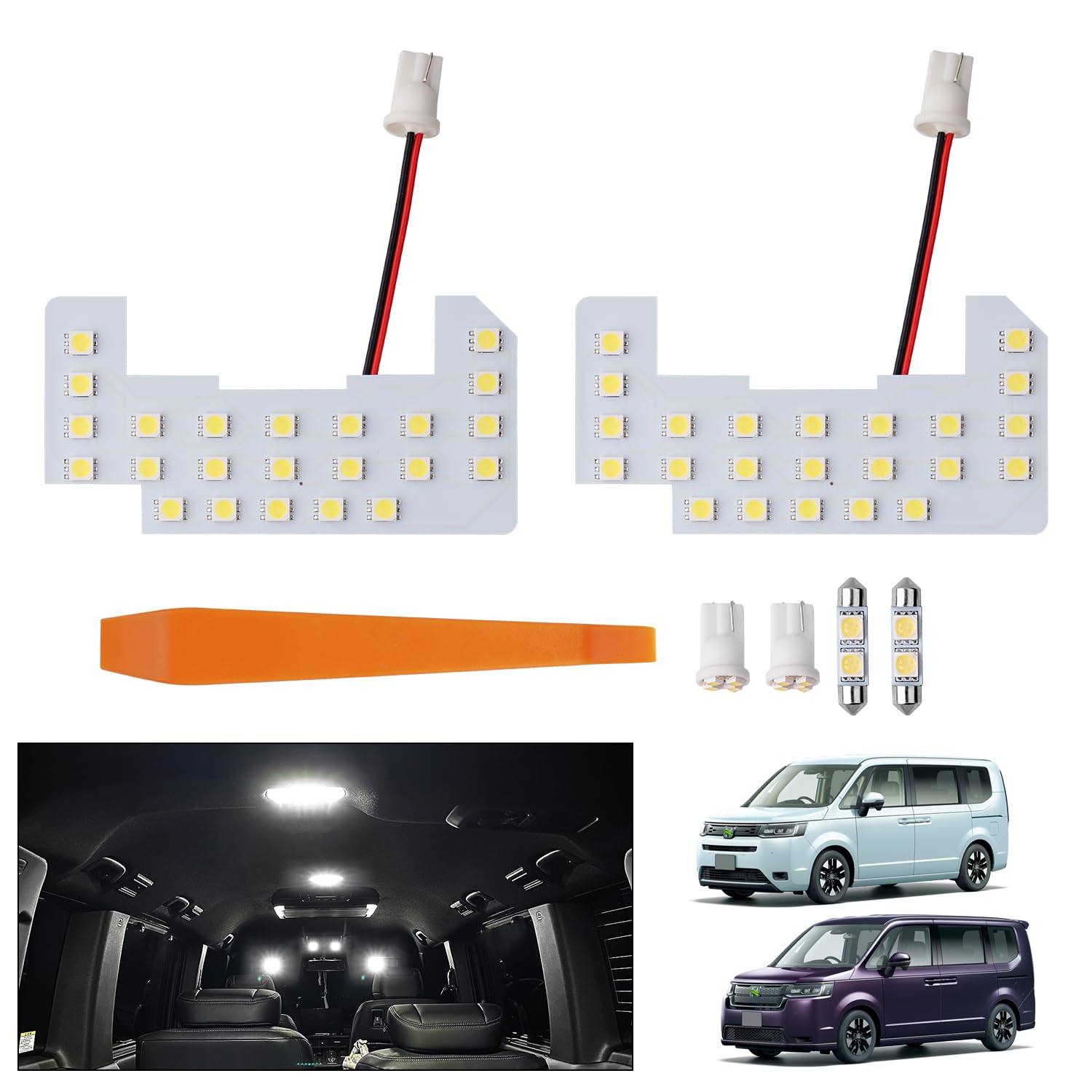 

Mixsuper Step Wagon, Светодиодная лампа салона, RP6, RP7, RP8, Светодиодный свет, Высокая яркость, New Stepwagon RP6 RP7 чёрный