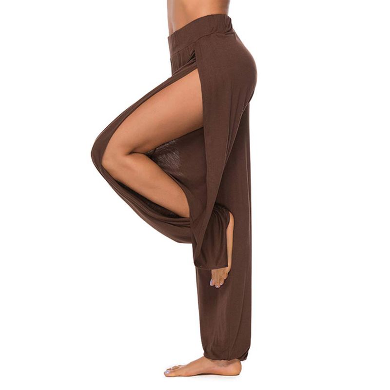 Solid Color High Slim Loose Harem Pants Pure Color High Slit Loose Harem Pants