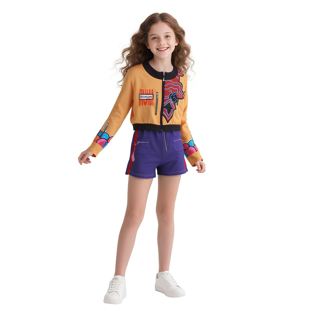 Kinder Cosplay Kostüme Mädchen Zoey Mira Rumi Fantasy Rollenspiel Outfits Kpop Halloween Karneval Party Anzüge
