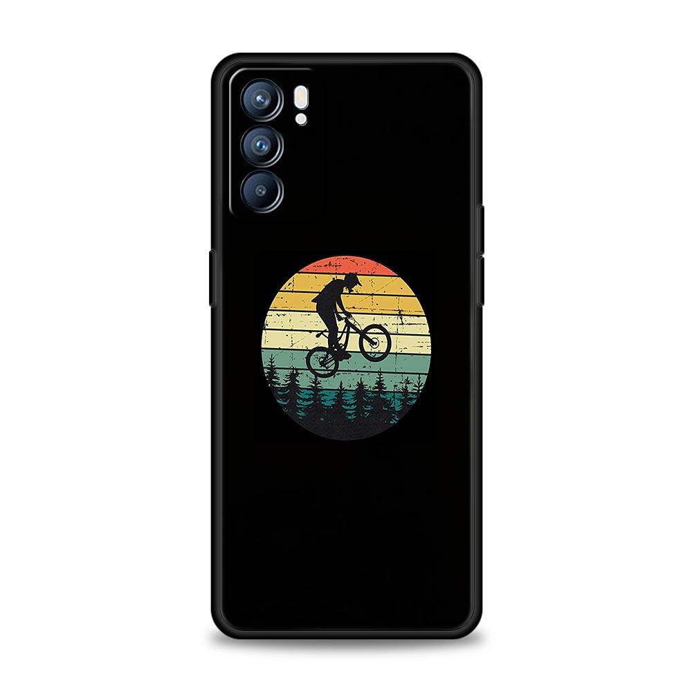 Mountain Bikes Cycling Phone Case For Oppo Find X5 A54 A53 A52 A9 2020 A15 A95 A16 A76 A74 A12 Reno7 SE Reno6 Pro Plus 5G Cover