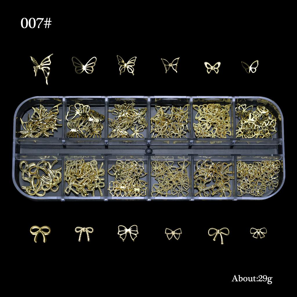 Boxed Half Round Flatback Nail Rhinestones Multi Size Gold Silver Pearls Caviar Nail Art Decorations Gold Beads Ocean Accessorie