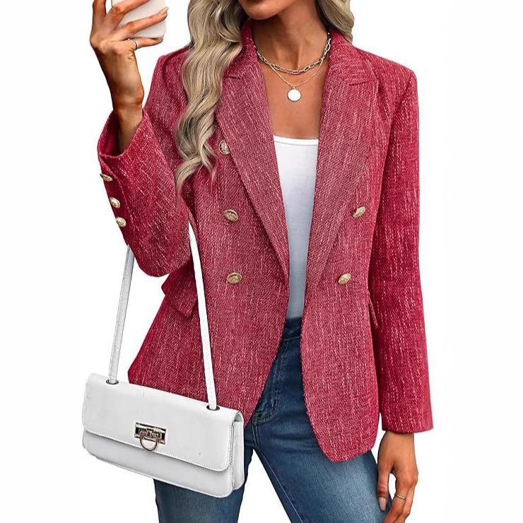 European & American Women's Autumn Solid Color Suit - Simple Street Style Fashion
