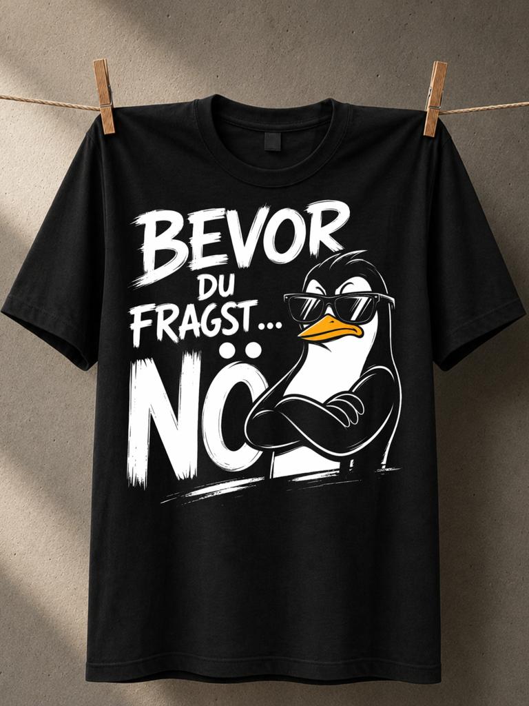 Penguin Attitude Large Gerunisex Text With Confident Penguin Character And Playful Humor Unisex All Unisex All TShirt
