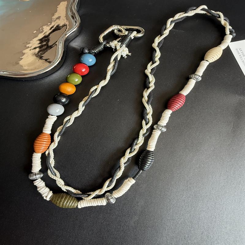 Pvc Mobile Phone Lanyard With Beaded Weave For Men Women Use