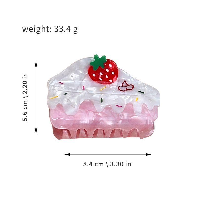 1pc Strawberry Cake Girl's Heart Grabbing Clip, Large Shark Clip, High-end and Sweet Clip, Hair Accessory, Headwear for Women