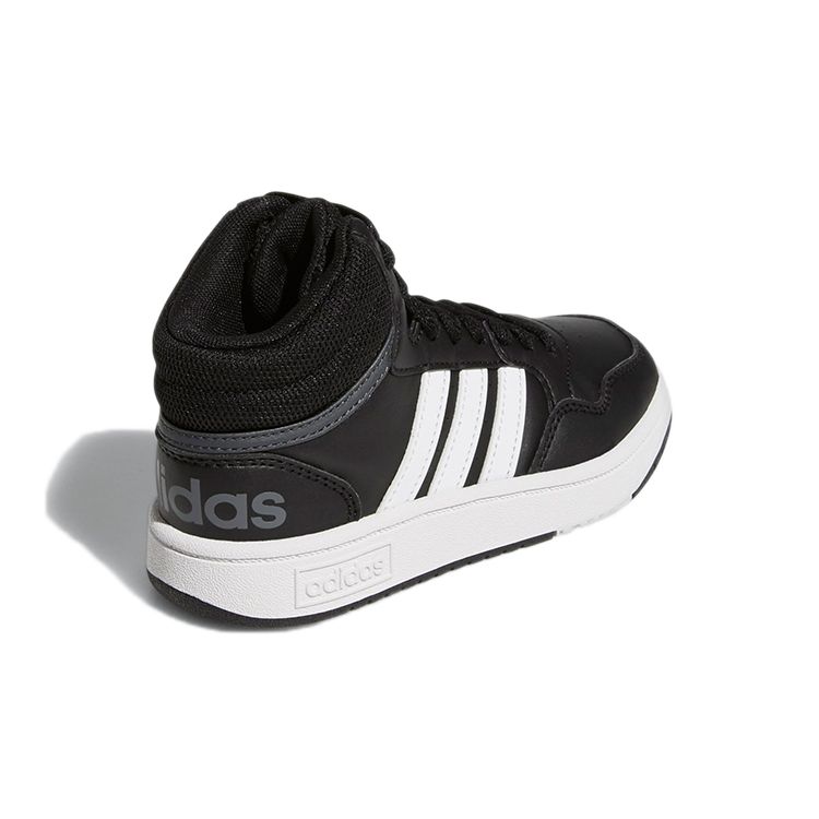 Adidas Hoops Mid J Black White Kids Sneakers Core-Black Cloud-White Grey-Six GW0402
