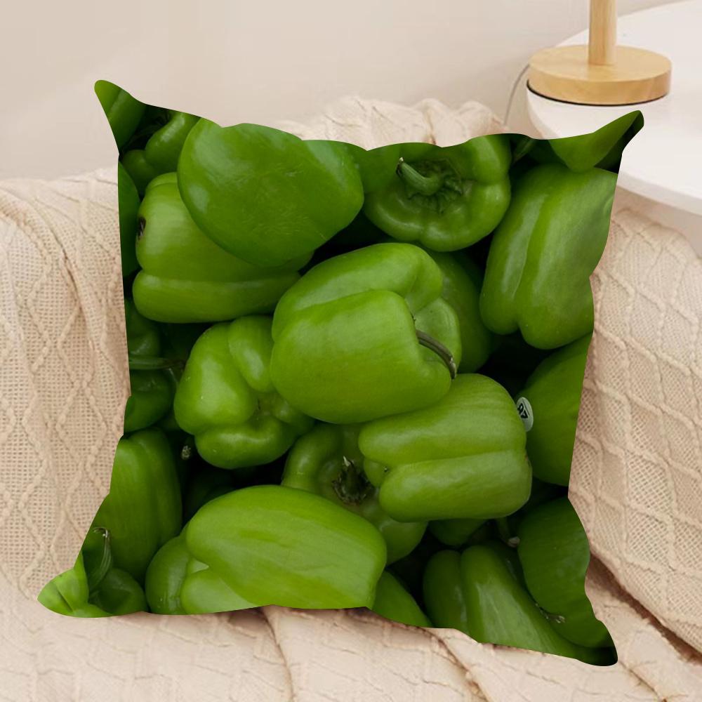 

Fresh Food Anime Health Cushion Cover Silky Short Plush DoubleSided Printed Pillow Case for Sofa All Seasons Home Decor Gift 30x30cm