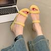 Fashion On A Wedge Shoes Woman 2025 Slippers Summer Pantofle Luxury Slides Platform Silver New Soft Designer Scandals House Slippers Pla