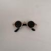 Pet Fashion Round Sunglasses for Cats & Dogs - 9cm Cotton Doll Accessories