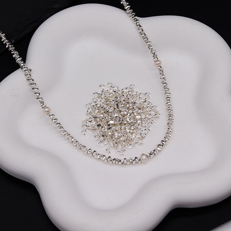

Silver Triangle Beaded Spacer Bracelet & Necklace DIY Jewelry Materials