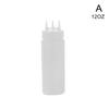 3 Holes Twist Cap Squeeze Bottle Food Grade Plastic Oil Olive Sauce 12oz Tool Mustard Squeeze Ketchup Mayo Bottle Bottle Ki D8U7