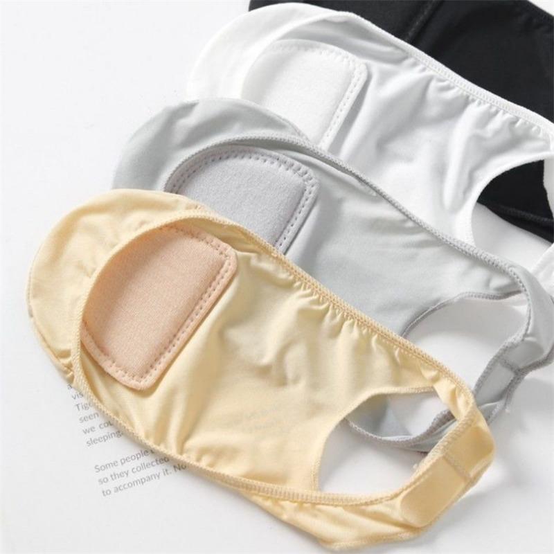 Invisible Cotton Pad Boat Socks Women's Ice Silk Shallow Mouth Socks for High Heel Shoes Non Slip Silicone Sling