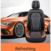Ice Silk +PU Car Seat Cover Universal Seat Protection Cushion For Prado 120 Kia Rio 4 Mitsubishi Lancer Skoda Octavia 2 MG HS