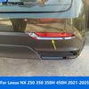 Rear Foglamp Eyelid Eyebrow Trim For Lexus NX 250 350 350H 450H -2024 2025 Chrome Fog Light Lamp Cover Trim Car Accessories
