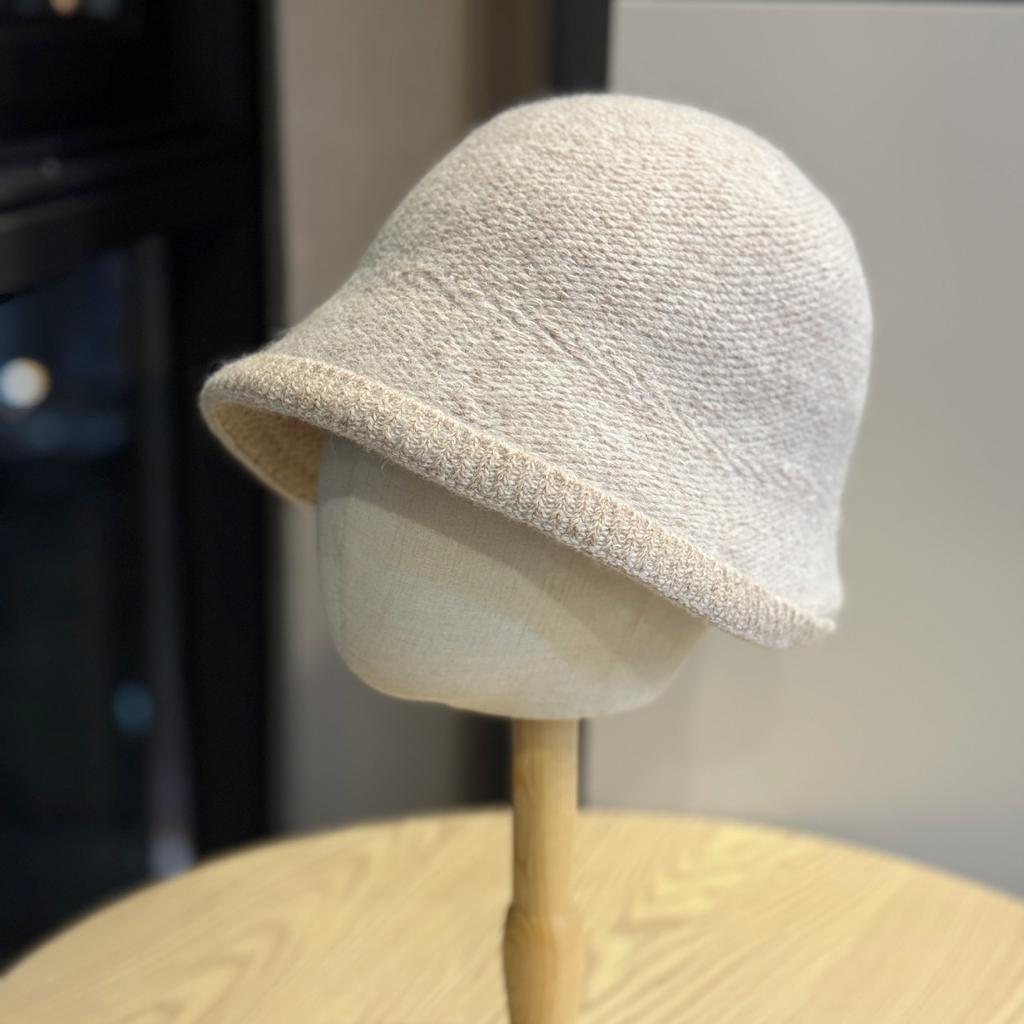 Autumn and Winter Warm and Versatile Wool Cashmere Fisherman's Hat Women's Personalized Irregular Knitted Basin Hat with Long Front and Short Back