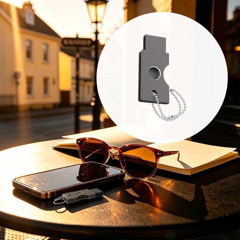 Metal Protective Case For Yubikey 5C Nfc Drop-Proof Security Key Cover Shell With Chain Durable Metal Housing For Travel Office