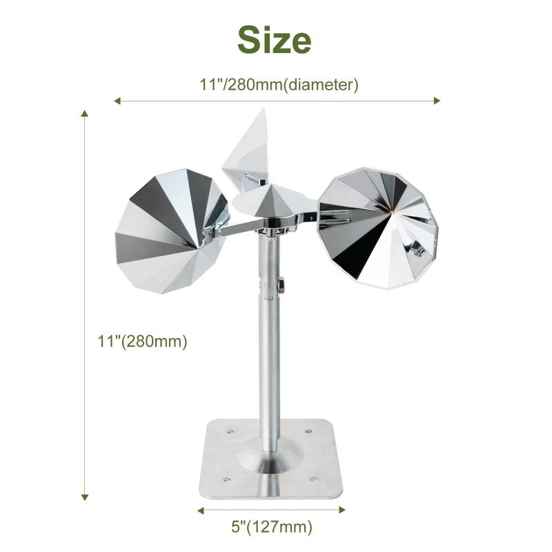 Bird Repellent Reflective Swivel Carbon Steel Angle Adjustable Outdoor Bird Repellent Wind Powered Scare Devices For Yard Garden