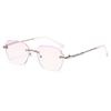 New Point Diamond Beauty Anti-blue Reading Glasses Gypsy Women's Frameless Ultra-clear Fashion Temperament Presbyopia