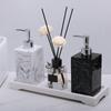 Soap Dispenser Bottle European Marble Pattern Liquid Pump Bottles Leakproof Travel Size