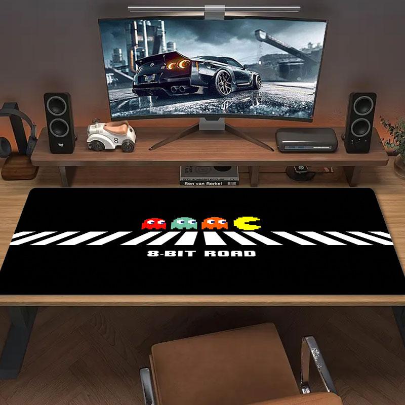 Pac-Man Large Size Mouse Pad Large Gaming Table Cushion Non-slip Laptop Tablet Big Mousepad XXL Mat Mini PC Playmat With Lock Edge