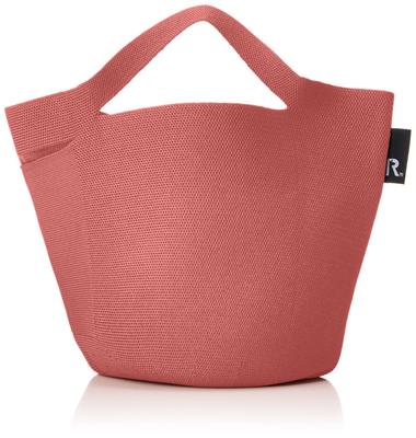 Free Hat Recycled Yarn Knitted Basket Tote Bag Baby Lou 0255 Pink [Rootote] Lightweight, Standing, Shape, Po-No