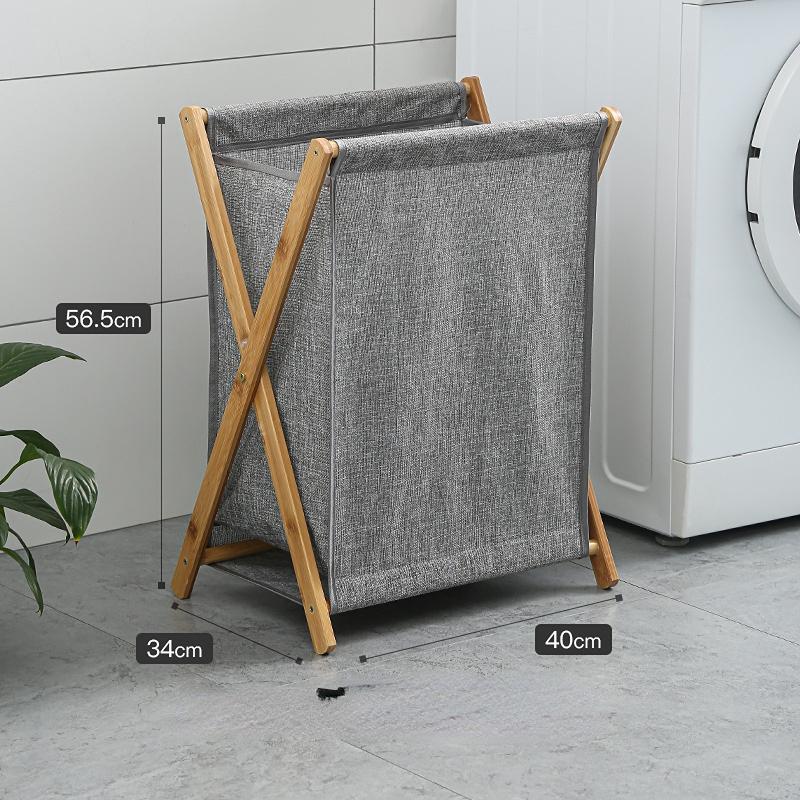 Buy Laundry Basket Collapsible Laundry Basket Bamboo Wooden Bathroom