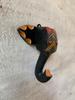 Handcrafted Multi-Color Wooden Elephant Head Mask: Exotic Wall Decor