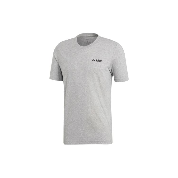 Adidas T Shirts Men's Medium Heather Gray/Black Crew Neck Moderate Straight Fit DU0382