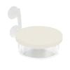 Aquarium Air Refiner High Dissolved Quiet Adjustable Fish Tank Nano Air Stone Disc with Double Suction Cups L White