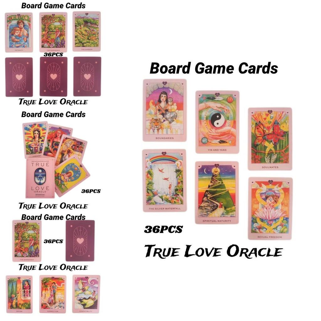 True Love Oracle English Card Set 36pcs Interactive Tabletop Game Mind-stimulating Copperplate Paper Material
