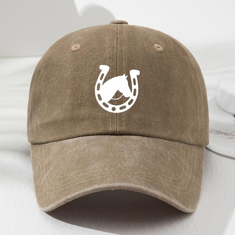 Horseshoe Soft-top Baseball Cap for Men and Women Retro Fashionable Outdoor Hat Adjustable