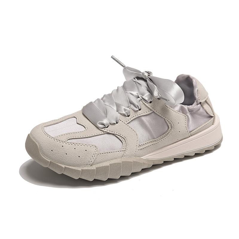 

Спортивные женские летние новые повседневные универсальные легкие нескользящие дышащие одинарные туфли на толстой подошве женские 40 серый