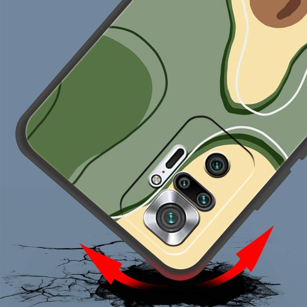 Cute Avocado Phone Case Cover for Redmi 14C 10C Note 15 14 13 12 10 11 K40 Pro Plus 5G Shockproof Soft TPU Shell Fundas Capas