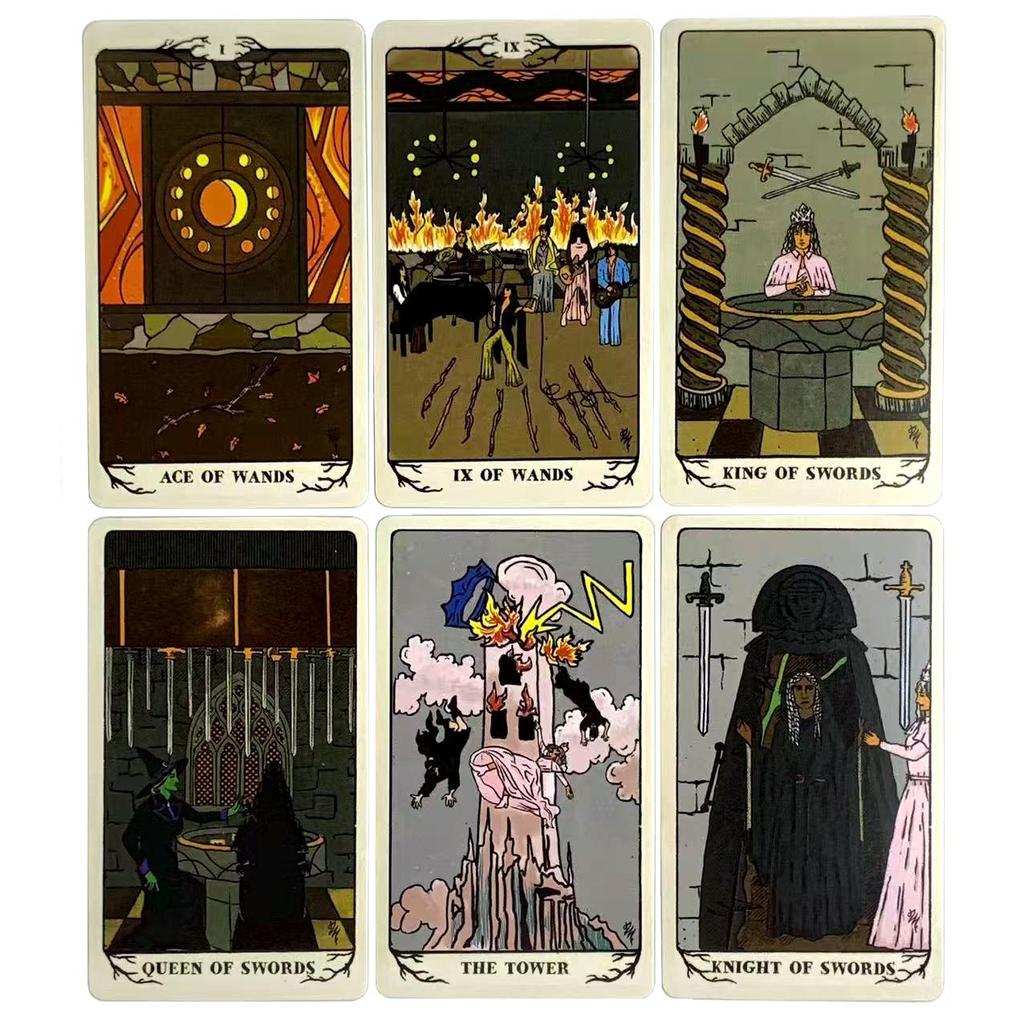 Agatha All Along Tarot Deck A 78 Cards Deck English Version Fate Predictive Divination Party Cards, Halloween and Christmas Gift