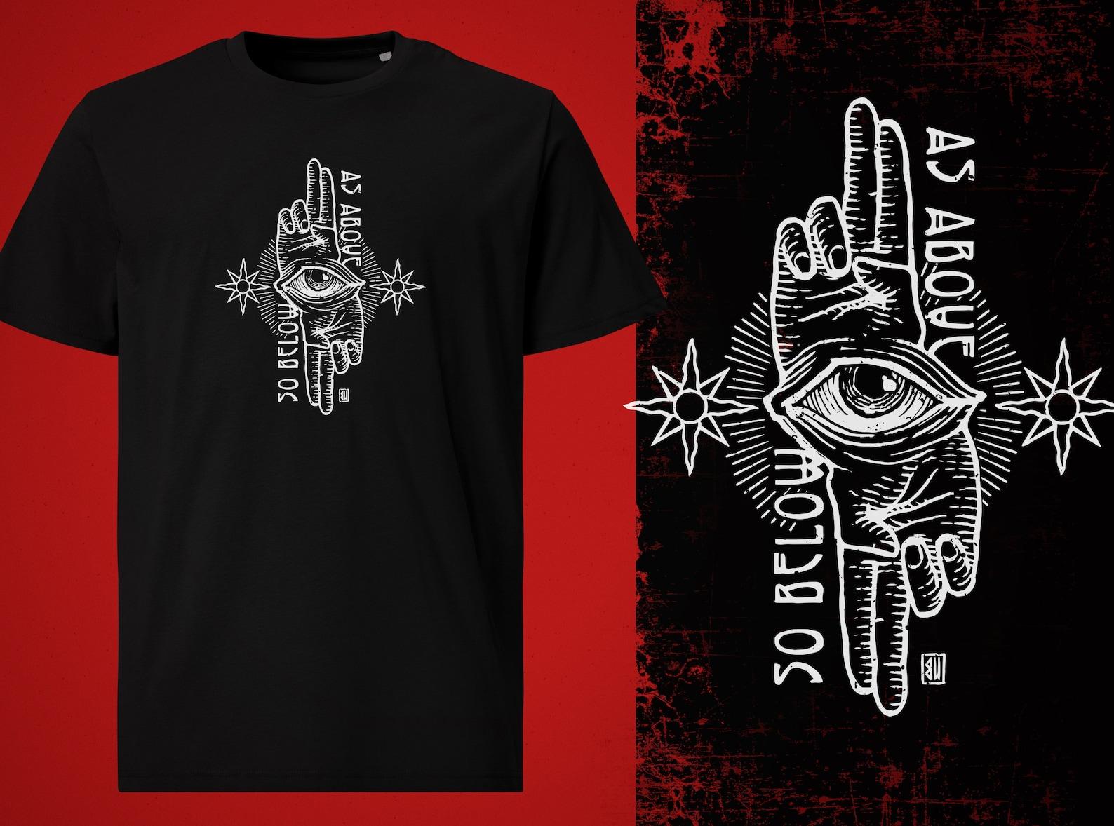 As Above So Below T-Shirt (white print) L