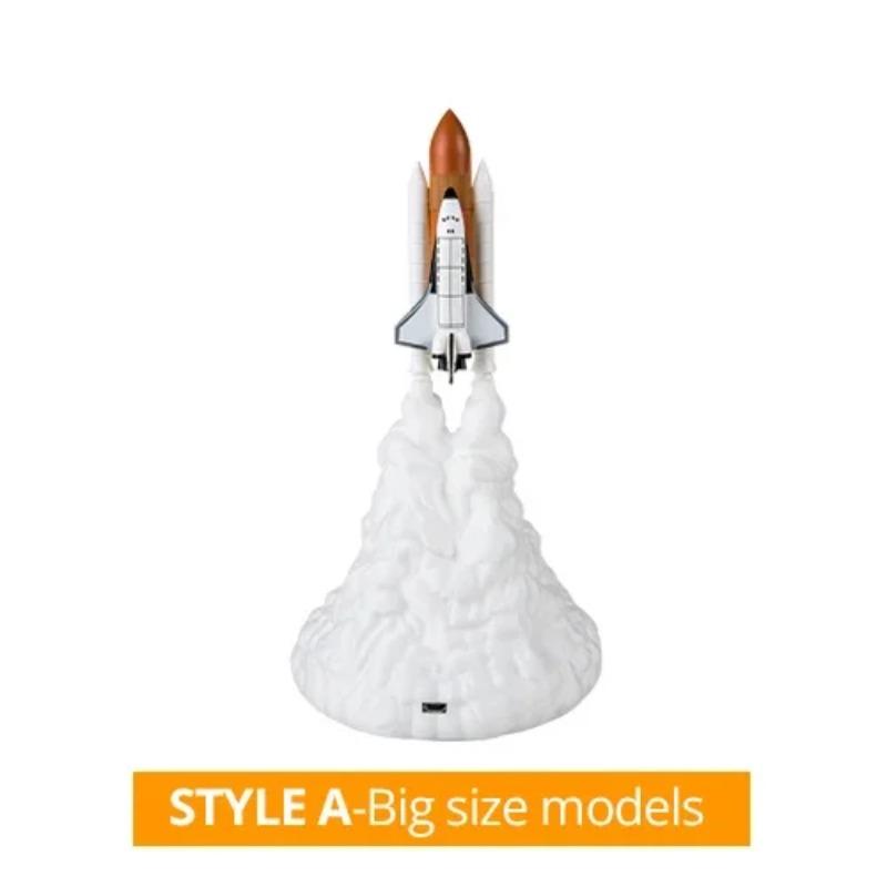 1 peça Luz Noturna Criativa de Foguete - Lâmpada de Atmosfera Para Decoração Casual e Presente Tecnologia de Impressão 3D Foguete Pequeno