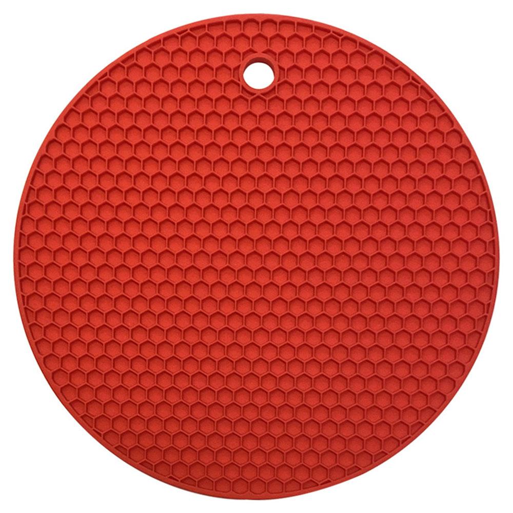 18cm Round Silicone Non-slip Heat Resistant Mat Coaster Cushion Placemat Pot Holder Kitchen Accessories