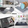 Silicone Dish Drying Mat Heat Resistant Trivet Drip Tray Large Cup Coasters Nonslip Pot Holder Counter top Kitchen Accessories