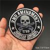 Totenkopf Punk Patches Für Kleidung Stickerei Streifen Diy Abzeichen Nähen Dekoration Kleidung Aufkleber Aufbügeln Aufnäher