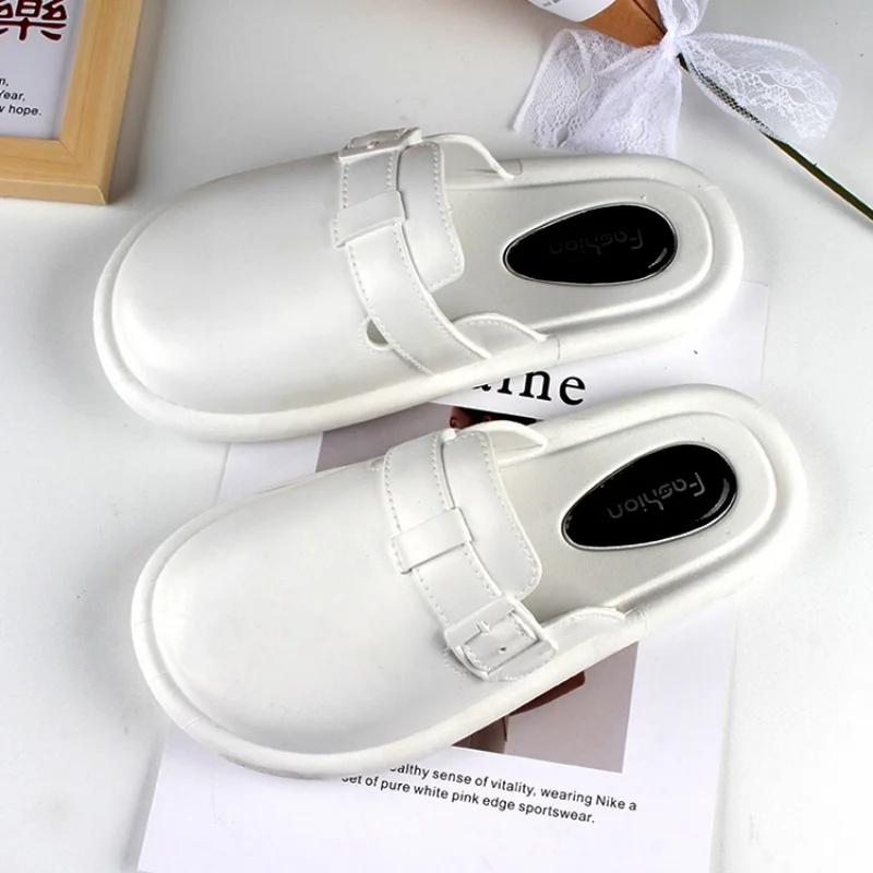 Mules Women's Slippers 2024 New Fashion Daily Casual Comfort Soft Flat Bottom Shoes for Women Waterproof Outdoor Summer Flats