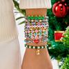 10Pcs Colorful Soft Clay Beads Christmas Bracelets Set for Women Santa Claus Xmas Tree Snowflake Stackable Bracelets Jewelry
