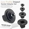 4Pcs Multi-function Drive Ratchet Adapter Portable Driver Socket Adapter  Wrench Accessory