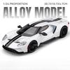 1:24 Gt Alloy Sportscar Diecast Toy Model Front Wheel Steering Four Wheel Suspension Doors Opened Miniature Car Fashion Ornament
