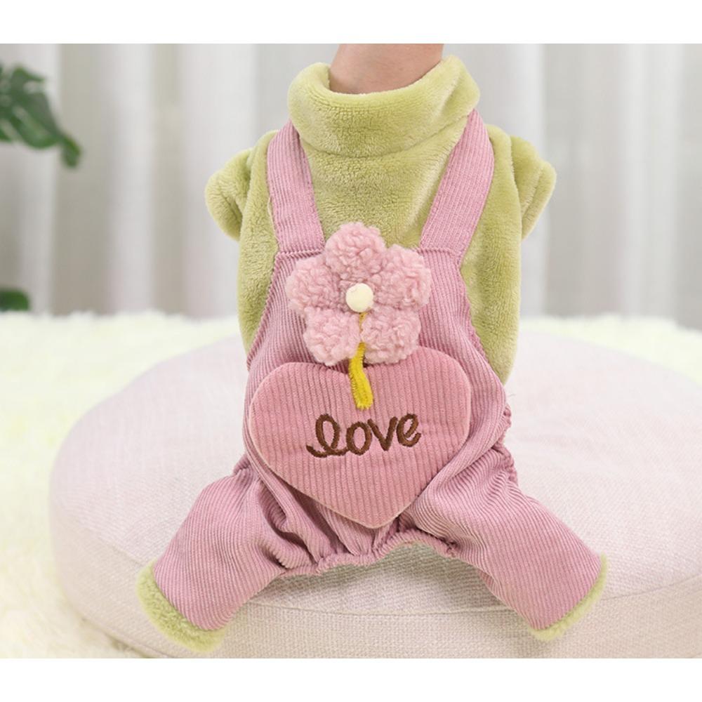 Autumn and winter teddy small and medium-sized dog dog Bigbear pet cat thickened cat warm four-legged dog clothing supplies